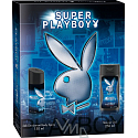 Playboy Super Playboy für Ihn Deodorant Spray 150 ml + Duschgel 250 ml, Kosmetikset