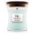 WoodWick Pure Comfort - Duftkerze für Reinheit und Bequemlichkeit mit Holzdocht und Glasdeckel Medium 275 g