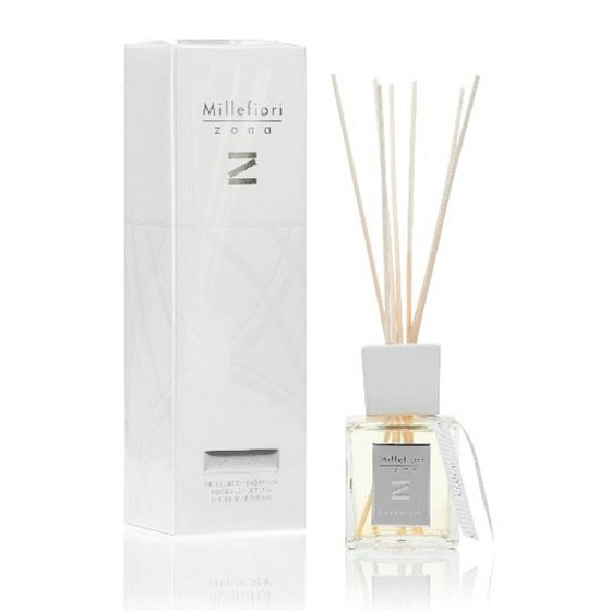 Millefiori Milano Zona Fior di Muschio - Feinmoos Diffusor 250 ml + 7 Stiele 30 cm lang für mittelgroße Räume hält 3 Monate