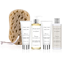 Baylis & Harding Orange, Bergamotte und Lorbeerblätter Reinigungsgel 250 ml + Reinigungscreme 250 ml + Körpercreme 100 ml + Handcreme 100 ml + natürlicher Reinigungsschwamm, Kosmetikset