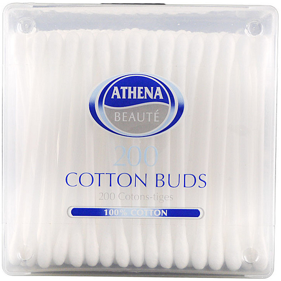 Athena Beauté Wattestäbchen aus Baumwolle 200 Stück
