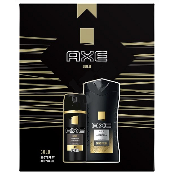 Axe Gold Deodorant Spray 150 ml + Duschgel 250 ml für Männer Kosmetikset