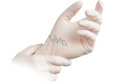 Volcano Dona Sensitive Einweghandschuhe, gepudert, Latex, Untersuchung, Größe L, Karton 100 Stück