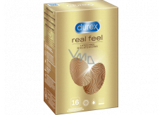 Durex Real Feel Nicht-Latex-Kondom für ein natürliches Haut-zu-Haut-Gefühl, Nennbreite: 56 mm 16 Stück
