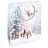 Nekupto Geschenk Papiertüte 23 x 18 x 10 cm Weihnachtsweiß mit Hirschen WBM 1928 02