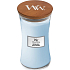 WoodWick Seaside Neroli - Coastal Neroli Duftkerze mit Holzdocht und Deckelglas groß 609 g