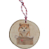 Bohemia Gifts Handgefertigtes hölzernes Weihnachtsornament Shiba-Inu 6 cm