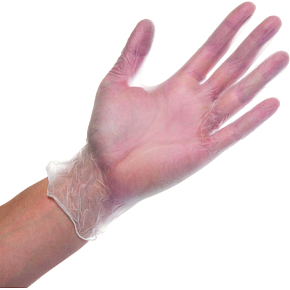 Dona Vinyldona puderfreie Vinyl-Handschuhe, Größe L 100 Stück im Karton
