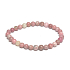 Rhodonit-Armband elastischer Naturstein, Kugel 6 mm / 16 - 17 cm, Stein der Vergebung