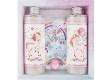 Bohemia Gifts Einhorn Duschgel 250 ml + Haarshampoo 250 ml + Spiel, Kosmetikset für Kinder