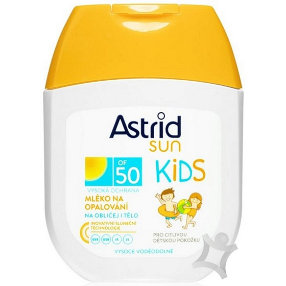 Astrid Sun Kids OF50 Hochgradig wasserfeste Sonnenschutzlotion für Kinder 80 ml