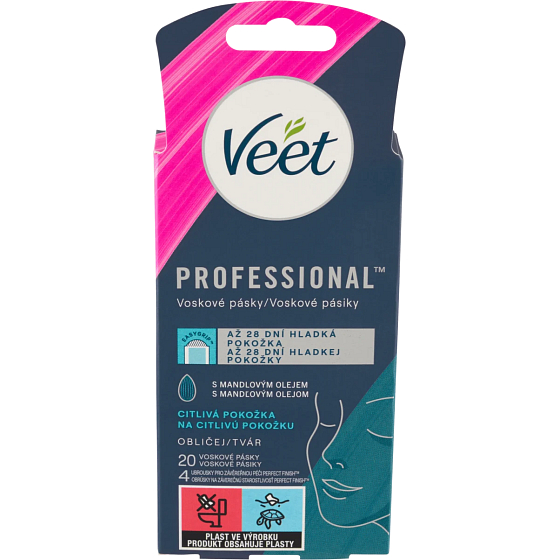 Veet Professional Facial Wachsstreifen für empfindliche Haut 20 Stück
