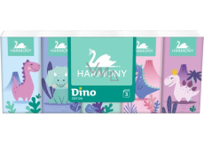 Harmony Dino 3-lagige Kinder-Papiertaschentücher, 10× 10 Stück