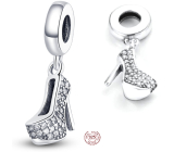 Charms Sterling Silber 925 Chic style - glitzernder Schuh auf Nadeln, Anhänger für Armband, Interessen