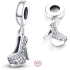 Charms Sterling Silber 925 Chic style - glitzernder Schuh auf Nadeln, Anhänger für Armband, Interessen
