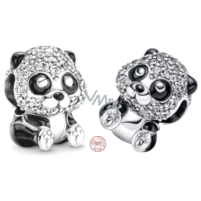 Sterling Silber 925 Niedlicher Pandabär, Perle am Tierarmband