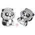 Sterling Silber 925 Niedlicher Pandabär, Perle am Tierarmband