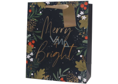 Geschenkpapier Tasche 32 x 12 x 26 cm Weihnachten Merry & Bright