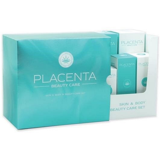 Regina Placenta Reinigungsmilch 200 ml + Hauttonikum 200 ml + Tagescreme 50 ml + Nachtcreme 50 ml + Revitalisierungsserum 30 ml + Handcreme 60 ml, Kosmetikset