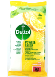 Dettol Power & Fresh Citron Antibakterielle Oberflächenwischtücher 36 Stück