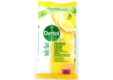 Dettol Power & Fresh Citron Antibakterielle Oberflächenwischtücher 36 Stück