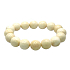 Elastisches Elfenbeinarmband aus natürlichem Elfenbein, Kugel 12 mm / 16-17 cm