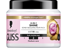 Schwarzkopf Gliss Liquid Silk Haarmaske 4in1 für Glanz der Haare, 400 ml