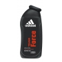 Adidas Team Force Eau de Toilette für Männer 100 ml + Aftershave 100 ml + Duschgel 250 ml + Handtuch, Geschenkset
