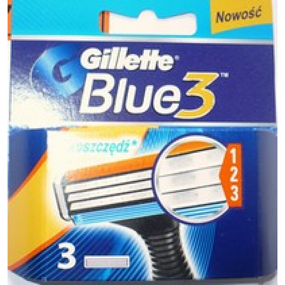 Gillette Blue 3 Klingen Ersatzkopf für Herren 3 Stück