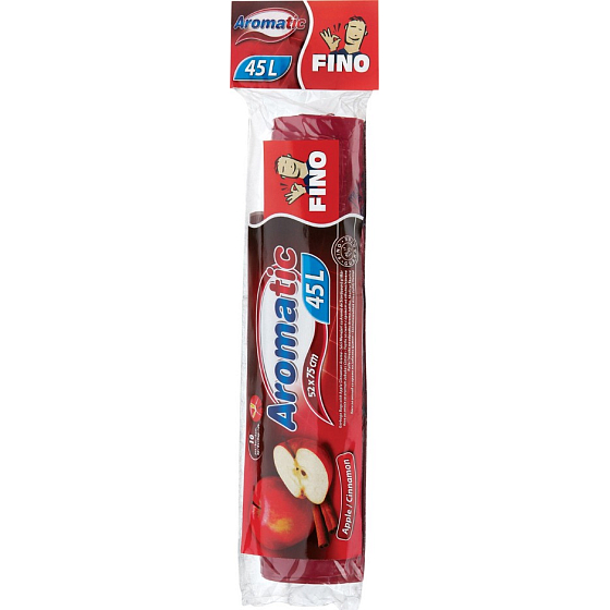 Fino Aromatic Apfel- und Zimtmüllbeutel, 27 µm, 45 Liter, 52 x 75 cm, 27 µm, 10 Stück