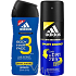 Adidas Sport Energy 3 in 1 Duschgel für Körper, Haare und Gesicht für Männer 250 ml + Antitranspirant Deodorant Spray 150 ml, Kosmetikset