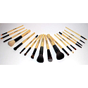 Sei schick! Professional White Set 18-teiliges Kosmetikpinsel-Set mit Natur- und Synthetikborsten
