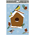 Fensterfolie ohne Leimvögel Winterkabine 30 x 20 cm