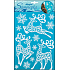 Rentierwandaufkleber mit Schneeeffekt mit Glitzer 26 x 18,5 cm