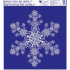 Fensterfolie ohne Kleber mit Glitzer, Bilder von Flockenflocken 33,5 x 30 cm