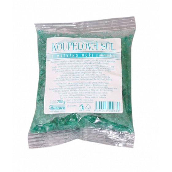 Badesalz aus dem Toten Meer von Karima mit dem Duft von Menthol, blau 200 g