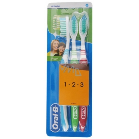 Oral-B Fresh 1 2 3 mittlere Zahnbürste 3 Stück