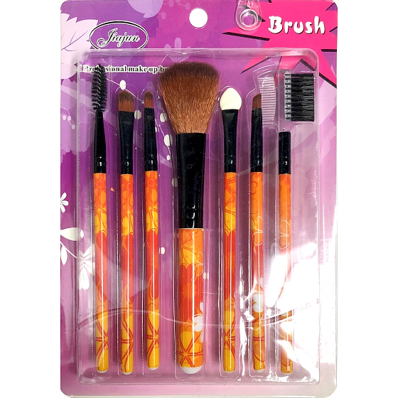 Jiajun Professional Makeup Brushes Set Kosmetikpinsel Orange Blume 7 Stück 562