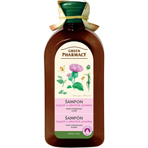 Green Pharmacy Shampoo gegen Haarausfall mit Kletten und Weizen 350 ml