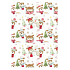 Ditipo Geschenkpapier 70 x 200 cm Weihnachtsweißbaum und Hund in Hut
