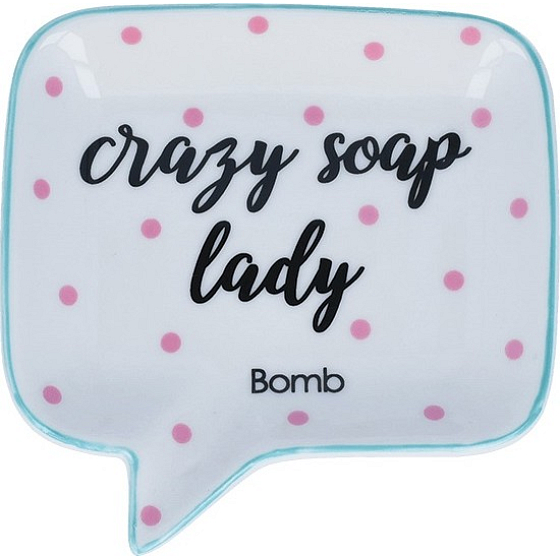 Bomb Cosmetics Crazy Soap Lady Seifenschale Keramik Seifenschale 12,5 x 12,5 cm