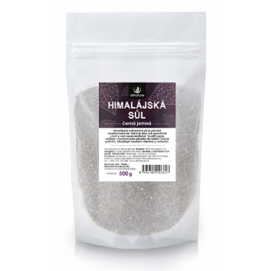 Allnature Himalaya-Schwarzsalz enthält einen hohen Gehalt an Eisen und anderen Mineralien 500 g