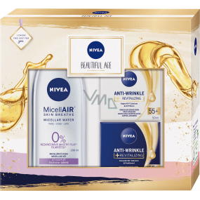 Nivea Beautiful Age Tagescreme 50 ml + Nachtcreme 50 ml + Mizellenwasser 200 ml, Kosmetikset für Frauen
