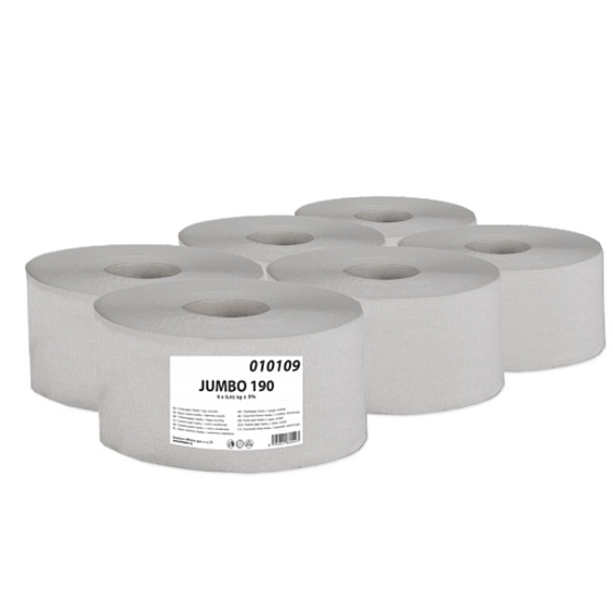 Jumbo 240 Zellstoff-Toilettenpapier für 2-lagige Spender 6 Stück