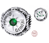 Charme Sterling Silber 925 Sternzeichen, Zirkonia Zwillinge, Perle für Armband