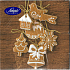 Nekupto Papierservietten 3 Lagen 33 x 33 cm 20 Stück Braun mit Lebkuchen
