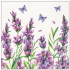 Papierservietten 3 Lagen 33 x 33 cm 20 Stück Lavendel mit Schmetterlingen