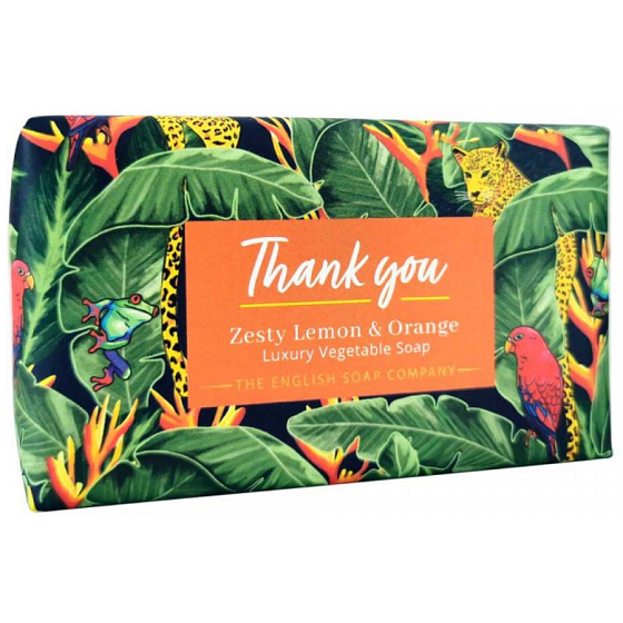 English Soap Citron & Tangerine Soap - Thank you natürlich parfümierte Toilettenseife mit Sheabutter 190 g