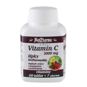 MedPharma Vitamin C mit Hagebutten mit verzögerter Freisetzung 1000 mg 67 Kapseln