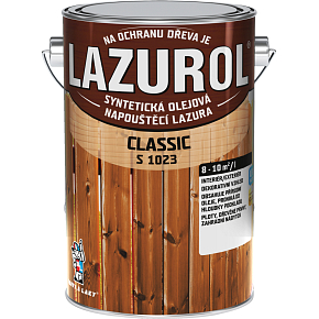 Lazurol Classic S1023 dünnschichtige Holzlasur mit Ölanteilen, 0023 Teak, 4 l